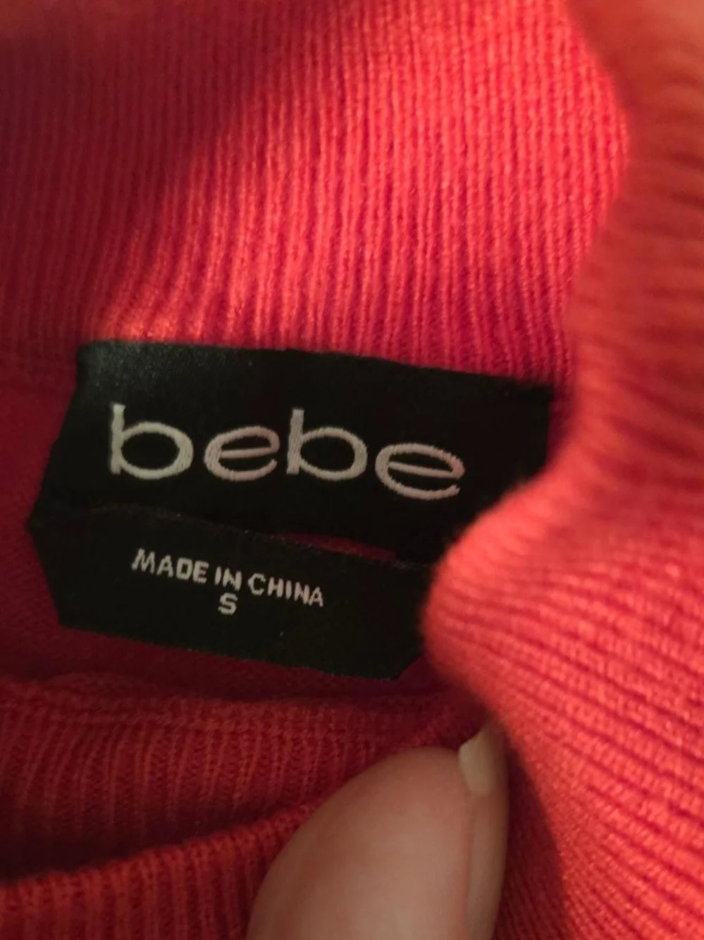 bebe red mock